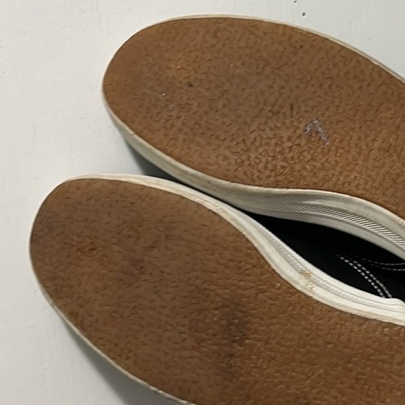 Black Lace Up Keds Sneakers Size 8.5 White Shoe Strings Laces Used - Picture 15 of 16